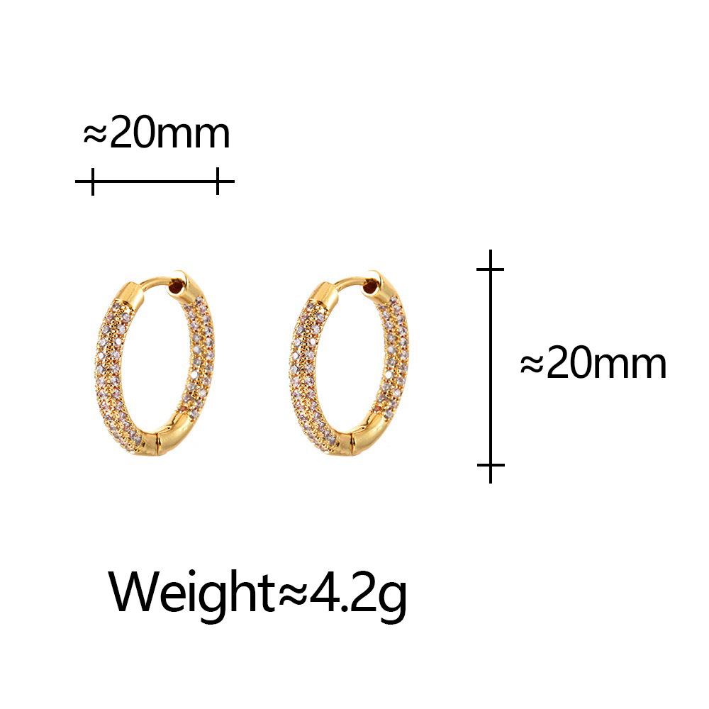 Elegant Geometric Zircon Round Earrings for Women - Luxurious, Exquisite, and Stylish Ear Ornaments