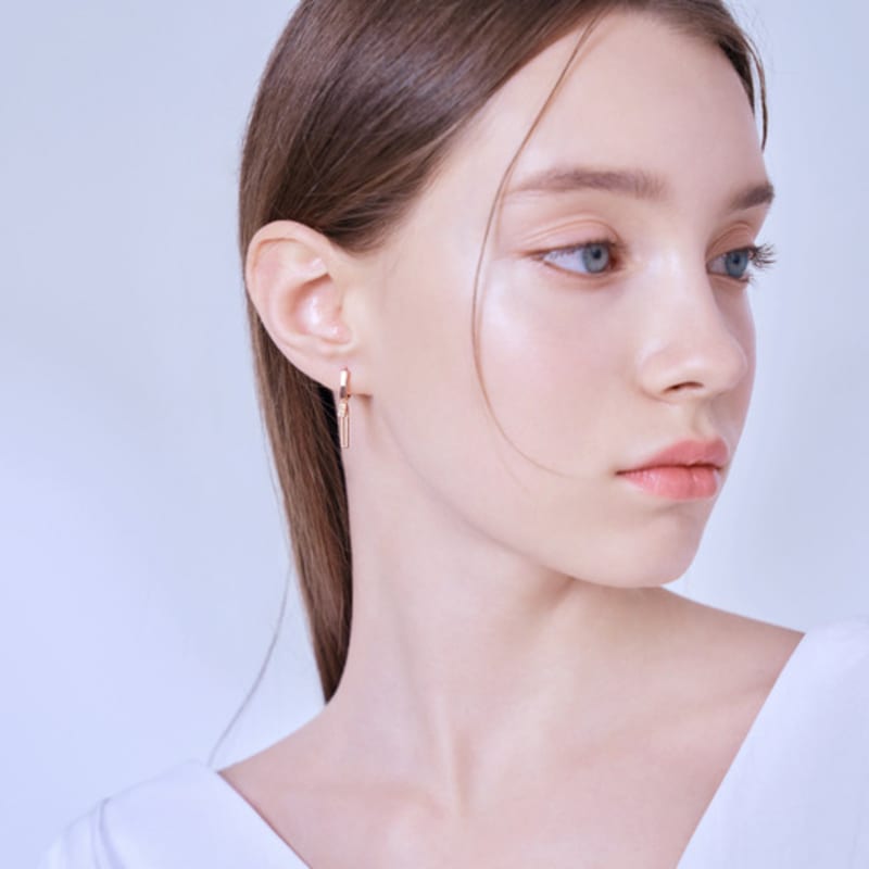 ELLE Jewelry 14K GF Swing Stick One-Touch Earrings ELGPEE443