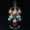 Four Cart Cute Handmade Glass Crafts [Pastel Tree] X 6-Piece Set