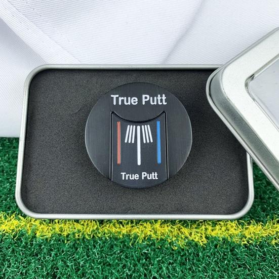 Golf Green Reader with Iron Box Magnetic Ball Marker High Precision Level Aid Bubble Tool Golf Putting Training Accessories
