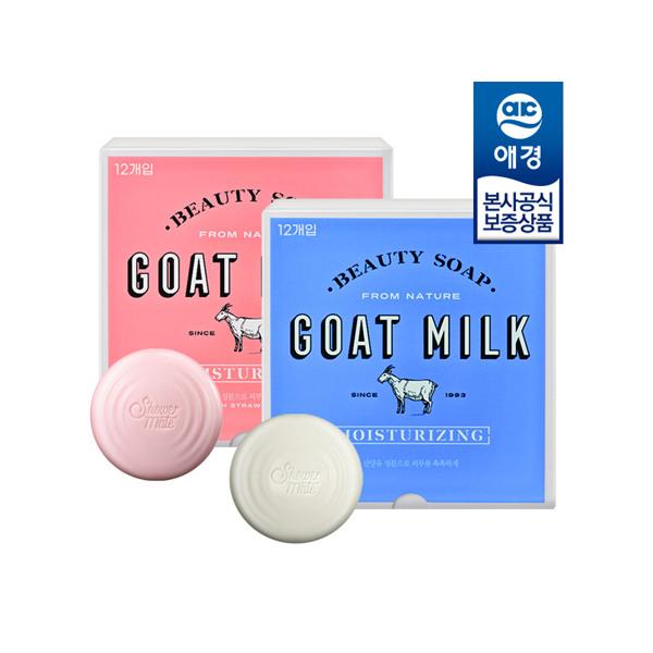 Shower Mate Goat Milk Soap 90g x 12 Pack x2 white