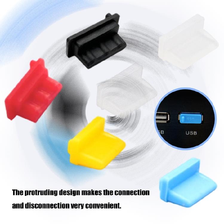 Soft Silicone USB Cover Dustproof Protectors USB Port Cover Universally Fit Computer Laptop Port Maintenance 10pcs