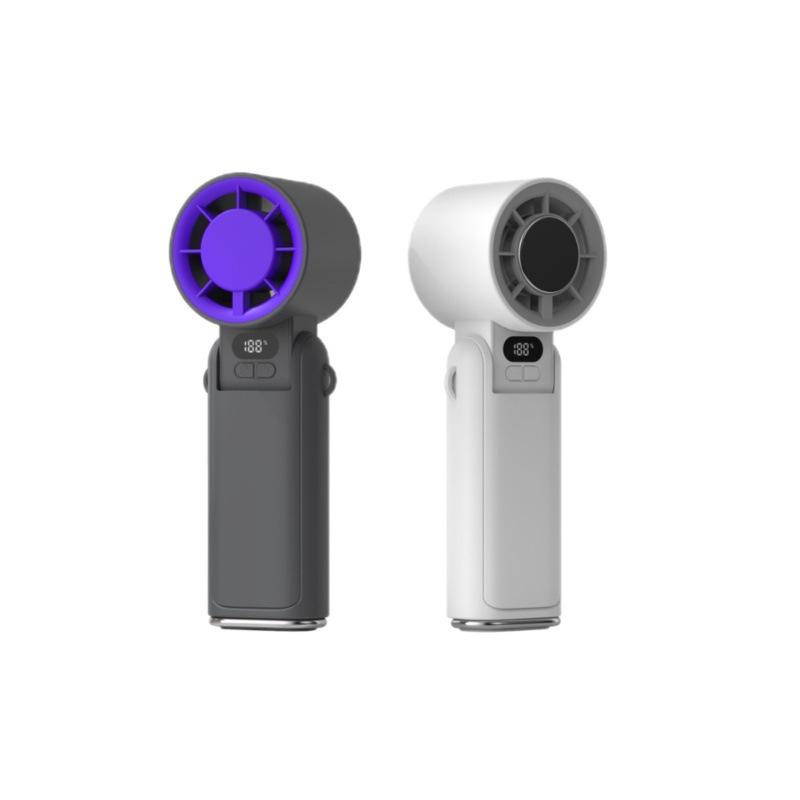 

2026 Handheld Mini Fan: High-Speed Semiconductor Cooling, Digital Display, Ice Pack, Foldable, Neck-Hanging. 2400mAh Basic белый