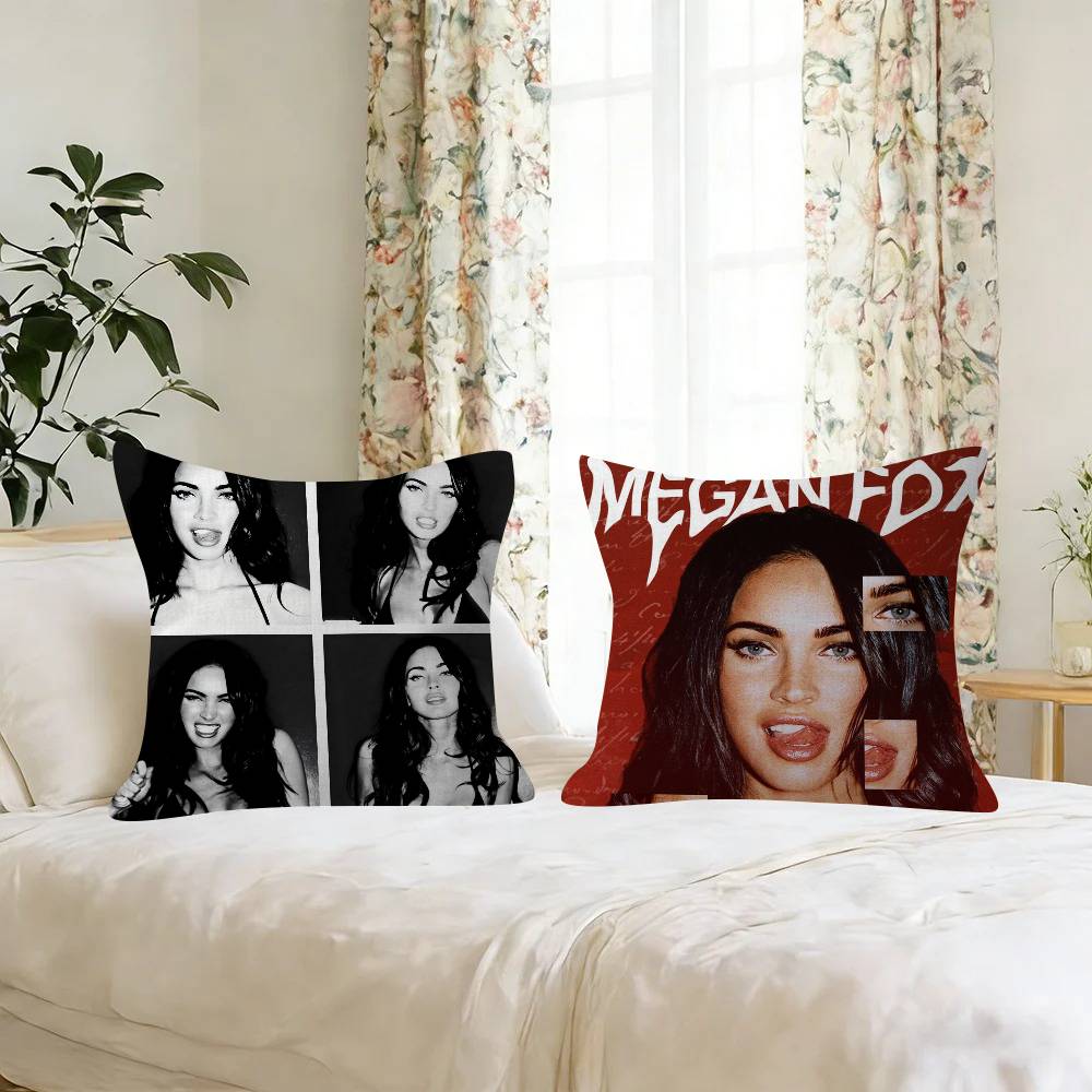 M-Megan F-Fox Actor Classic Personalized Pillow Cover Kids Bedroom Wild Party Decor Pillowcase Kid Birthday Shower Gift