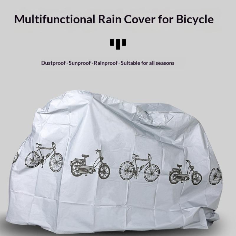 Bicycle Cover Waterproof Sunproof Scratch Resistant Outdoor Bike Protector for Road E-bike Travel Parking Use