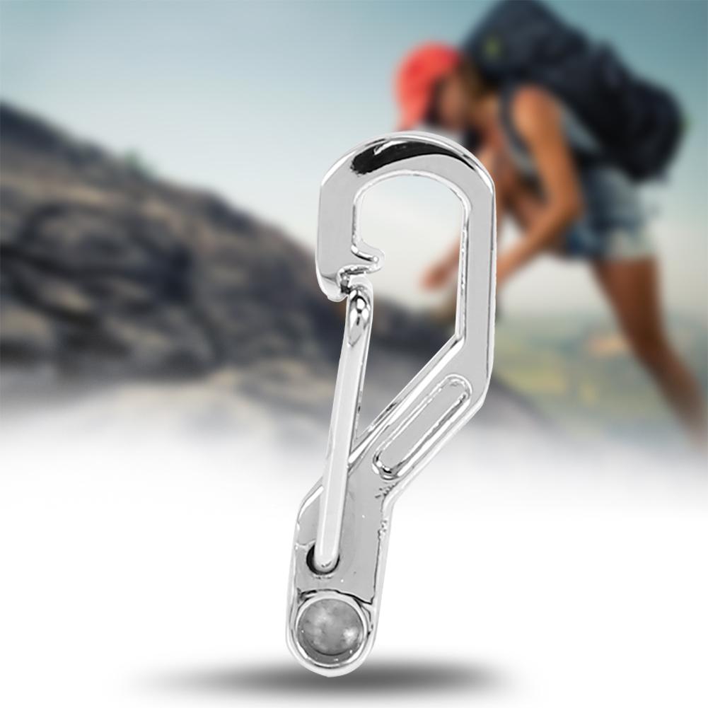 5PCS Bag EDC Alloy Outdoor Mini Spring Hook Keychain Carabiner Key Ring Clips Hook(silver)