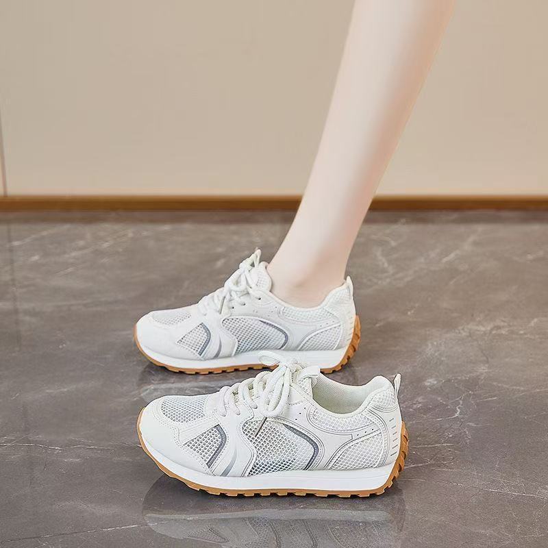 Forrest Gump shoes women's 2025 new summer mesh breathable lightweight sports shoes running thin mesh shoes yellow explosion