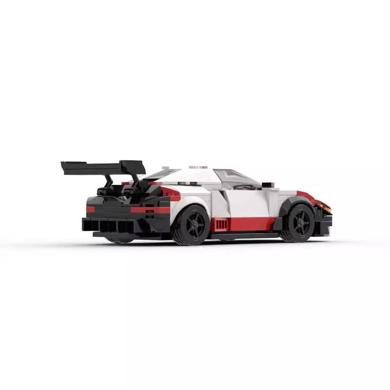 MOC-93310 Baoshijie 911 RSR Compatible Building Block 8 Grid Car Speed Series Boy Assembly Toy Model