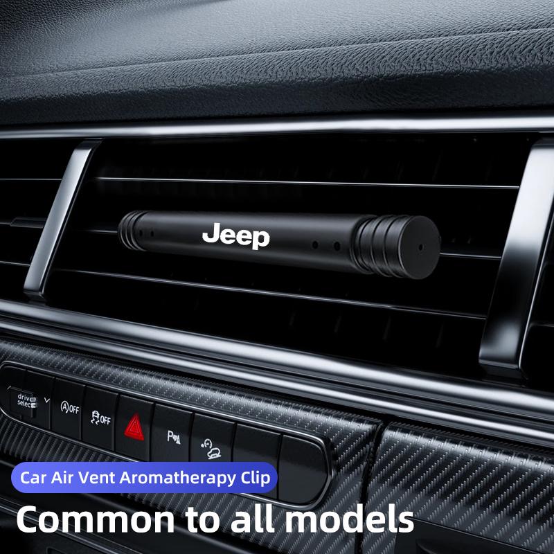 Car Logo Aroma Stick Vent Air Freshener Fragrance Clip Accessories For Jeep Renegade Grand Cherokee Compass Patriot Wrangler Lib AMT1