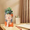 Flower Pot Sculpture Fresh Unique Bust Vase with Hole for Home Decor Outdoor