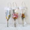 Transparent Transparent PVC Handbag Water Proof Fresh Flower Flower Packaging Bag Hand-held Design Single Stem