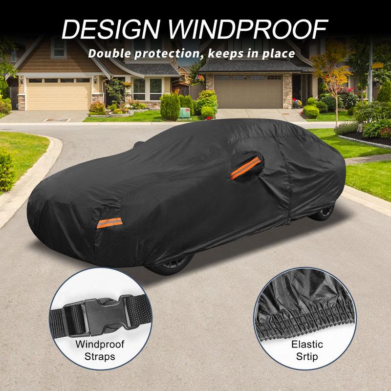 Motoforti Car Cover Outdoor Waterproof Sun Rain Hail Protection with Left Side Door Zipper 210D-PU for Subaru BRZ