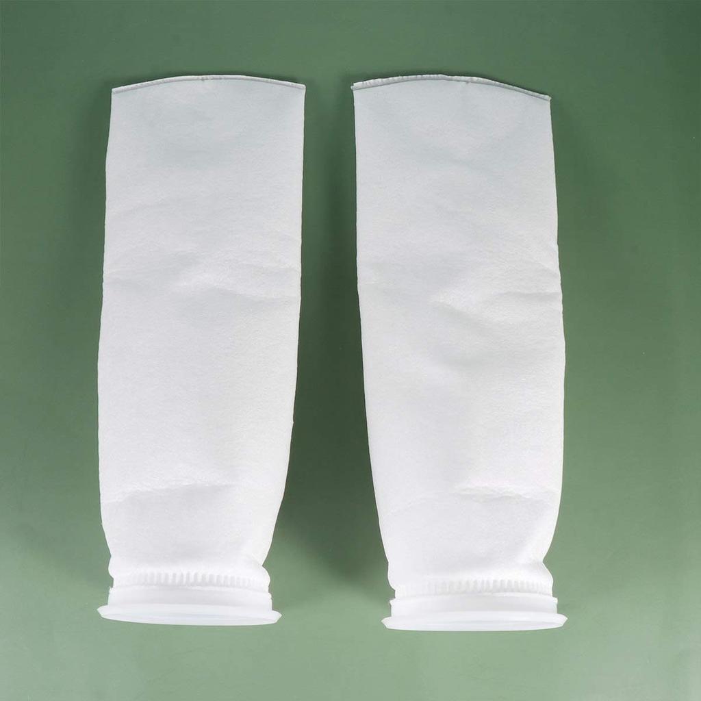 POPETPOP Set of 2 4-inch 100-micron Aquarium Filter Bags, Aquarium Sump Felt Socks, Heavy-Duty Mesh for Mechanical Filtration