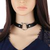 Gothic PU Leather Lock Hollow Cat Spike Rivet Collar Studded Punk Choker Necklace for Women Chocker Goth Jewelry
