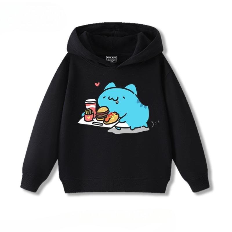 Neue lustige und schöne Kleidung mit Bugcat Capoo Emoji-Aufdruck für Kinder, modischer warmer Hoodie für Herbst und Winter für Jungen und Mädchen