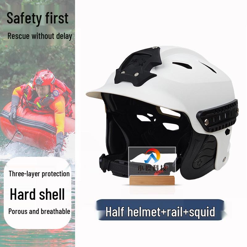 Marine Safety Helmet: Breathable, Impact-Resistant Full Face Protection for Water Sports and Flood Area Rescue.