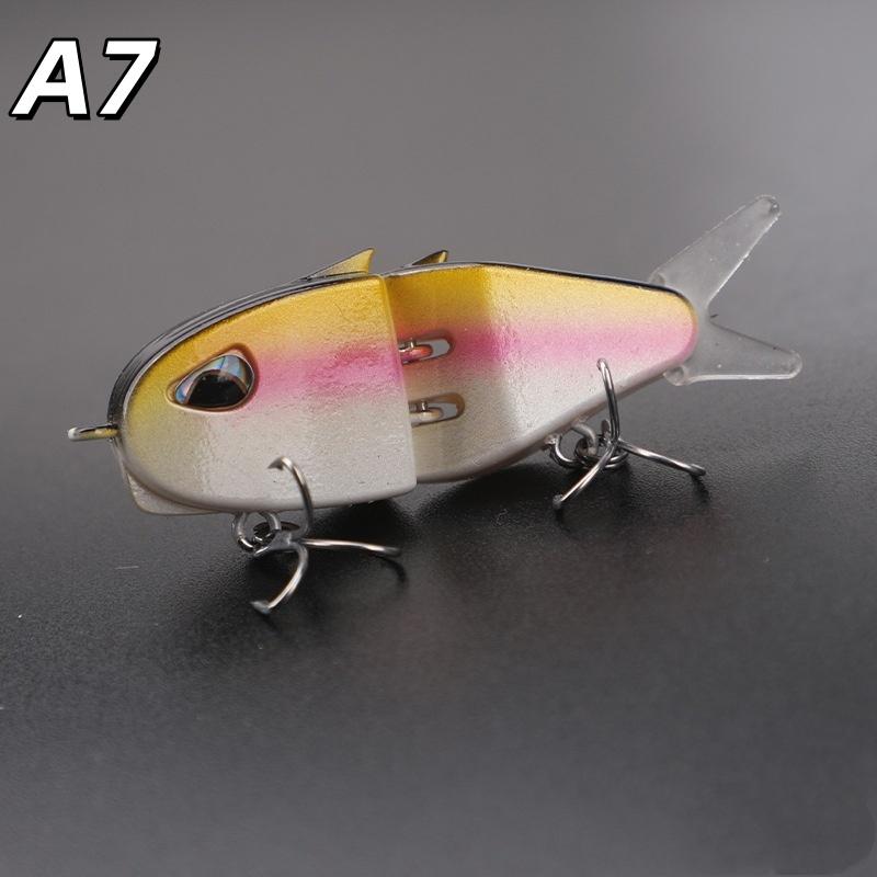 

1Pc Fishing Lure Slow Sinking Swimbait Realistic Jointed Bait 3D Eyes Pvc Material For Bass And Predator Fishing as the picture