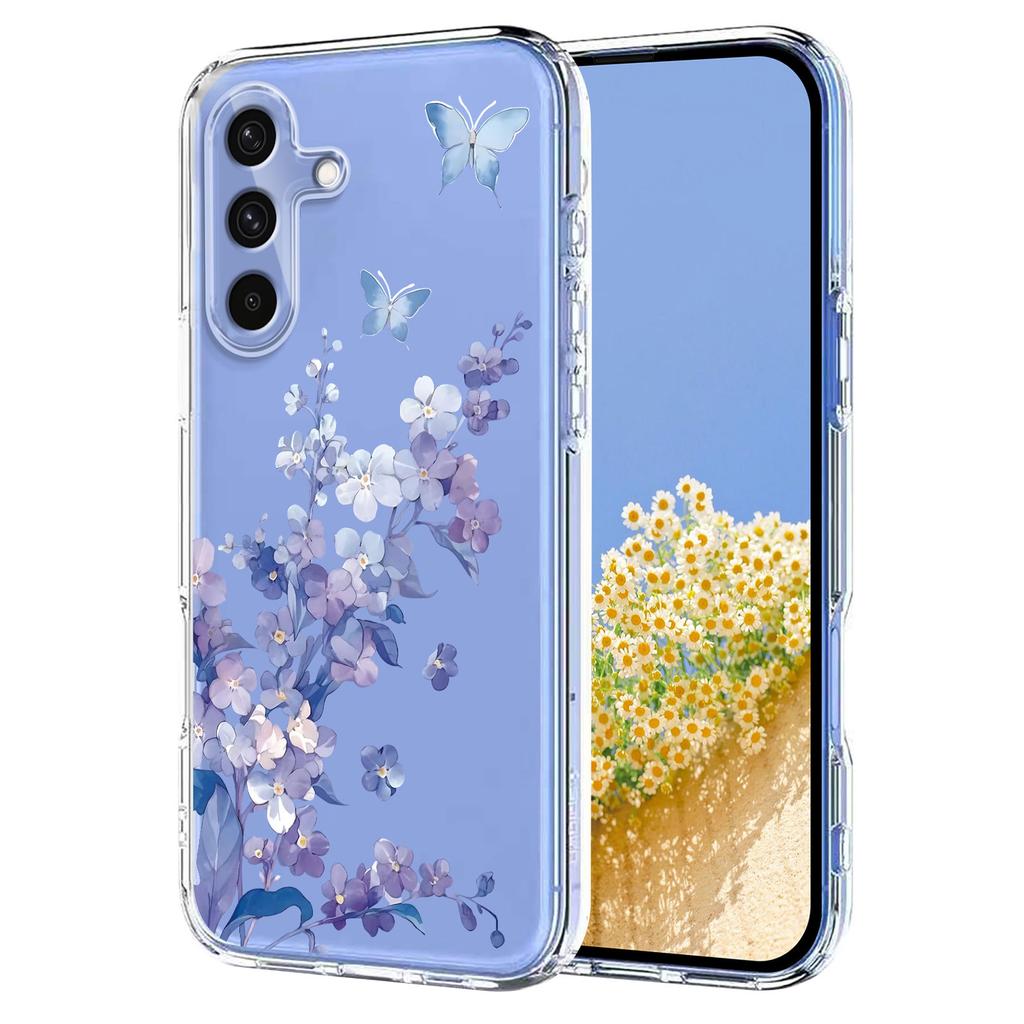 Für Samsung Galaxy A37 5G Hülle Schmetterling Blumenmuster Druck TPU Handy Rückseite