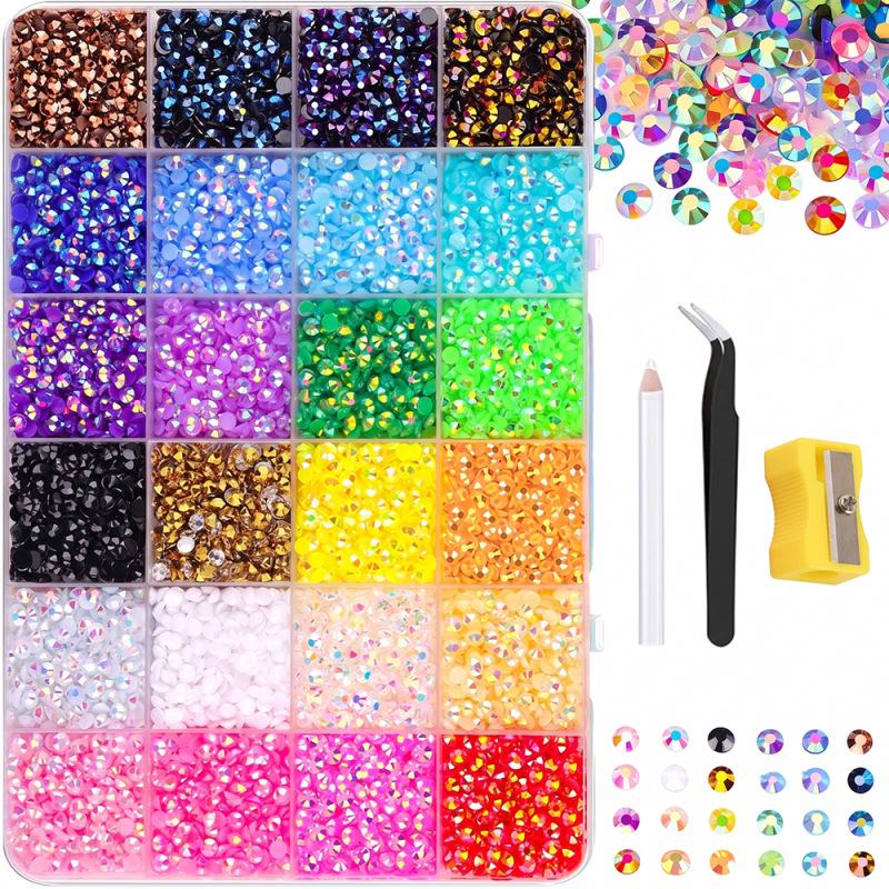 3mm Multicolor AB Resin Flat-Bottom Jelly Rhinestones for DIY Clothing, Nail Art, and Phone Decoration