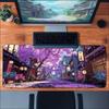 Anime Purple Cherry Blossom Town Large Gaming Mouse Pad Non‑Slip Rubber Mat For Smooth Mouse Control Laptop Gaming Desktop