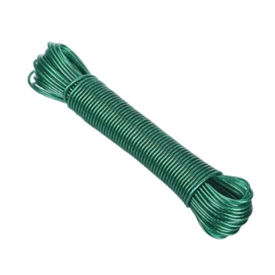 20M PVC Steel Wire Clothesline Portable Travel Lightweight Heavy Duty Indoor Outdoor