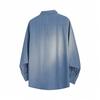 Men'S Long-Sleeved Denim Shirt Simple Solid Color Loose Casual Shirt Jacket