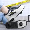 Winter Season Four Wheel Charging Roller Skates Children's Sports Shoes Colorful Casual Shoes For Girls Teenagers