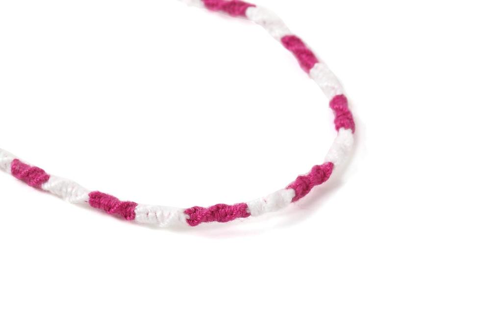[Kumihida] 2020 Version (thin 2 Colors) Pink. Hida Takayama Braided Cord Brand. Handmade by Hida Craftsmen.