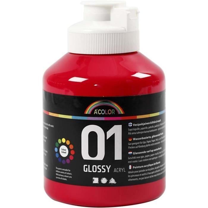 Acrylic Paint - A-Color - 500 Ml - Primary Red - Glossy - High Quality