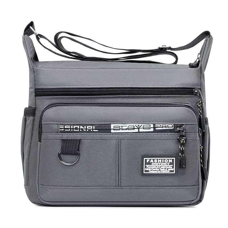Nylon Herren Brusttasche mit großer Kapazität und mehreren Schichten - Sportliche Umhängetasche mit mehreren Fächern und Seitentasche, für Reisen und Outdoor-Aktivitäten