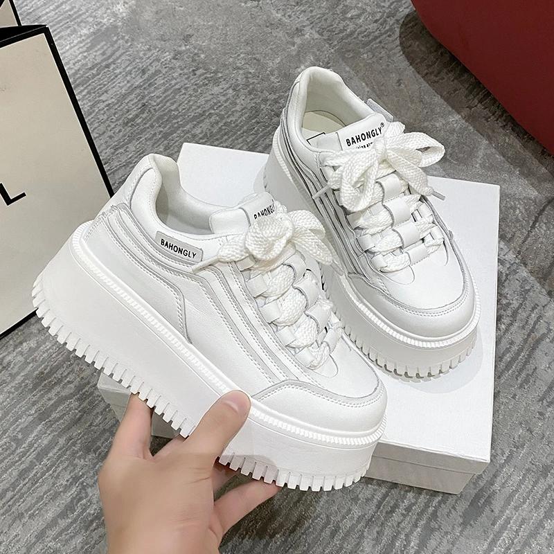 

Fashion Women Platform Sneakers Casual Fashion Outdoor Versatile Simple Design Shoes Comfortable Sneaker Running Sports Shoes Female 40 35 белый