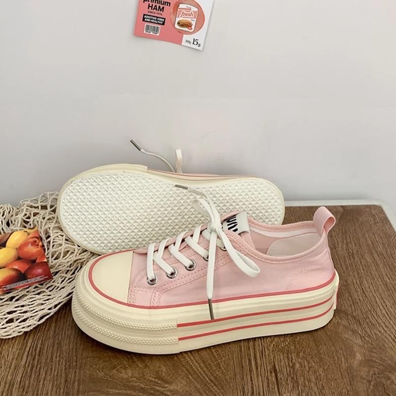 Tenisky prodyšné nové letní silné podrážky zvyšující výšku ležérní malé bílé boty studentky všestranné plátěnky děti