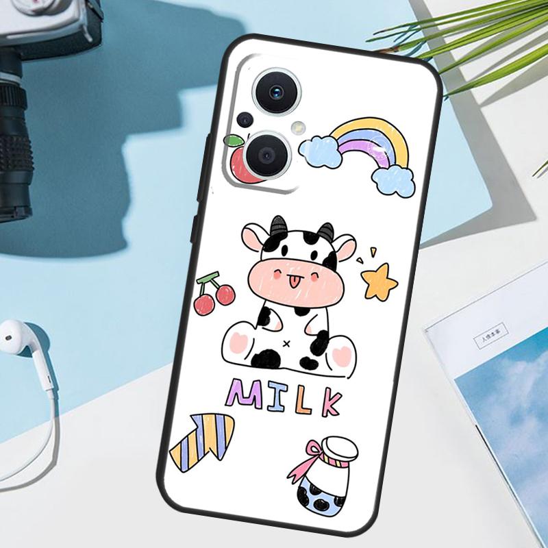 Dairy Cattle Cow Speckle Cover For OPPO Reno 14F 13F 12F 11F 8T 7 8 Lite 10 11 12 13 14 OPPO Find X9 X8 X5 X6 Pro Case
