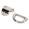 4 Sets Stainless Steel Folding Pad Eye Polishing Rustproof D Rings Deck Folding Pad Eye for Marine Yacht