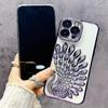 Electroplated Peacock Rhinestone Case for iPhone 15/16/17 Pro Max
