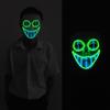 LED Snake Eye Mask Halloween Carnival Ghost Step Dance Costume Prop Scary Halloween Mask Glowing Snake Killer Mask For Men