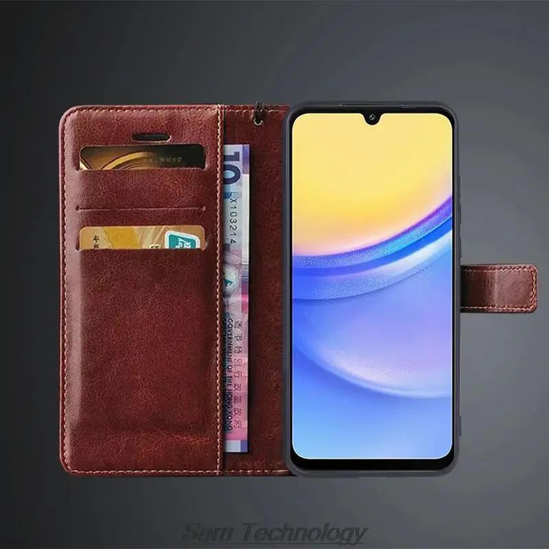 Leather Wallet Flip Case For Samsung Galaxy A14 A13 A12 A34 A54 A15 A04S A05S A22 A23 A32 A52 A53 A33 A73 A72 S21 S22 S23 FE S24 Ultra Card Slot Cover