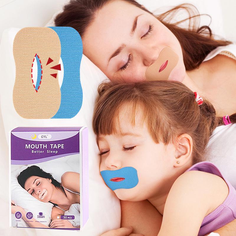 Adults & Kids Cotton Anti-Snoring Mouth Strips - Nighttime Snoring & Mouth Breathing Aid