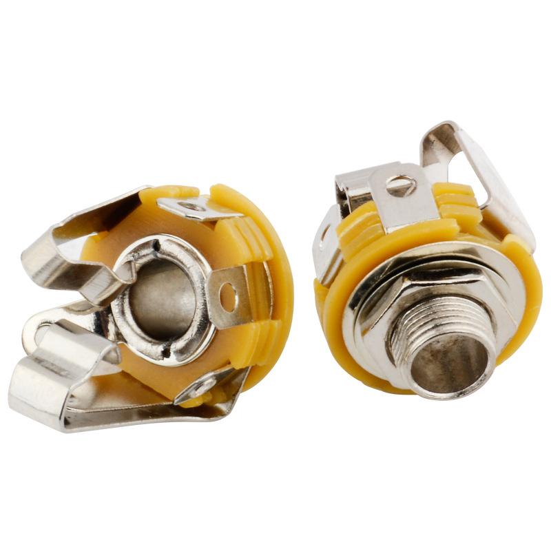 10Pcs/Set All Electric Guitar & Bass Guitar 6.5Mm Female Dual Channel Jack Socket Electric Guitar Input Jack Diy Accessories