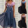 Europäisches Und Amerikanisches Sommer Neues Damenkleid Urban Lässig Mode Chiffon Spleißung Damenkleid