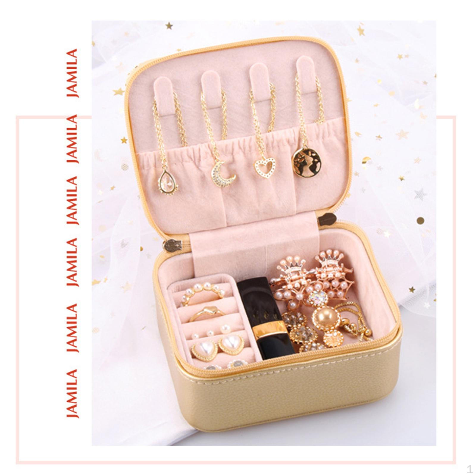 

для женщин и девочек, улучшенный органайзер из искусственной кожи, ожерелье, серьги, подарок для хранения колец Gloden