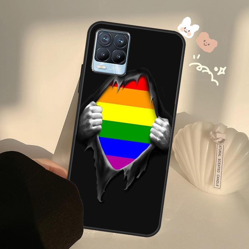 Gay Pride LGBT Rainbow Flag Case For Realme GT7 Pro GT6 C65 C67 C61 C53 C55 C51 C25 C63 C71 C75 11 12 13 14 15 Pro Plus