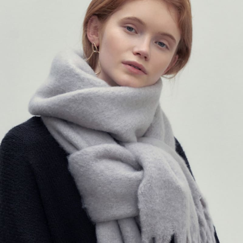 

LOEIL FIRST LABEL BOLD MUFFLER_GRAY FREE