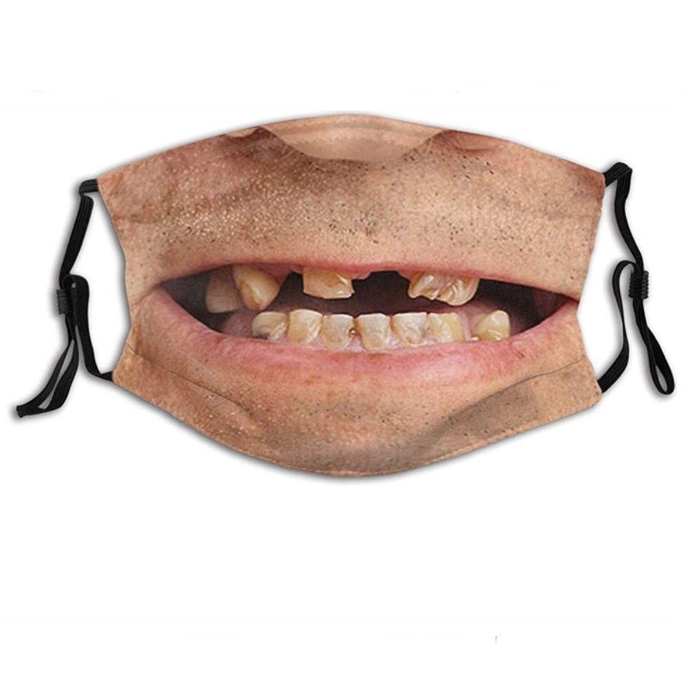 Personality Funny Printed Mask Facial Expression Party Cosplay Mask Winter Outdoor
