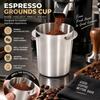 Smooth Surface Espresso Dosing Cup Silver Coffee Measuring Cup  Espresso Powder Transfer