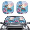 Car Sunshade Summer Seaside Sea Turtle Printing Aluminum Foil Sunshade Heat Insulation And Sun Protection Digital Printing