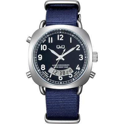 Citizen Q&Q Analog-Digital Watch 5 ATM Water Resistant A38A-002PK Blue