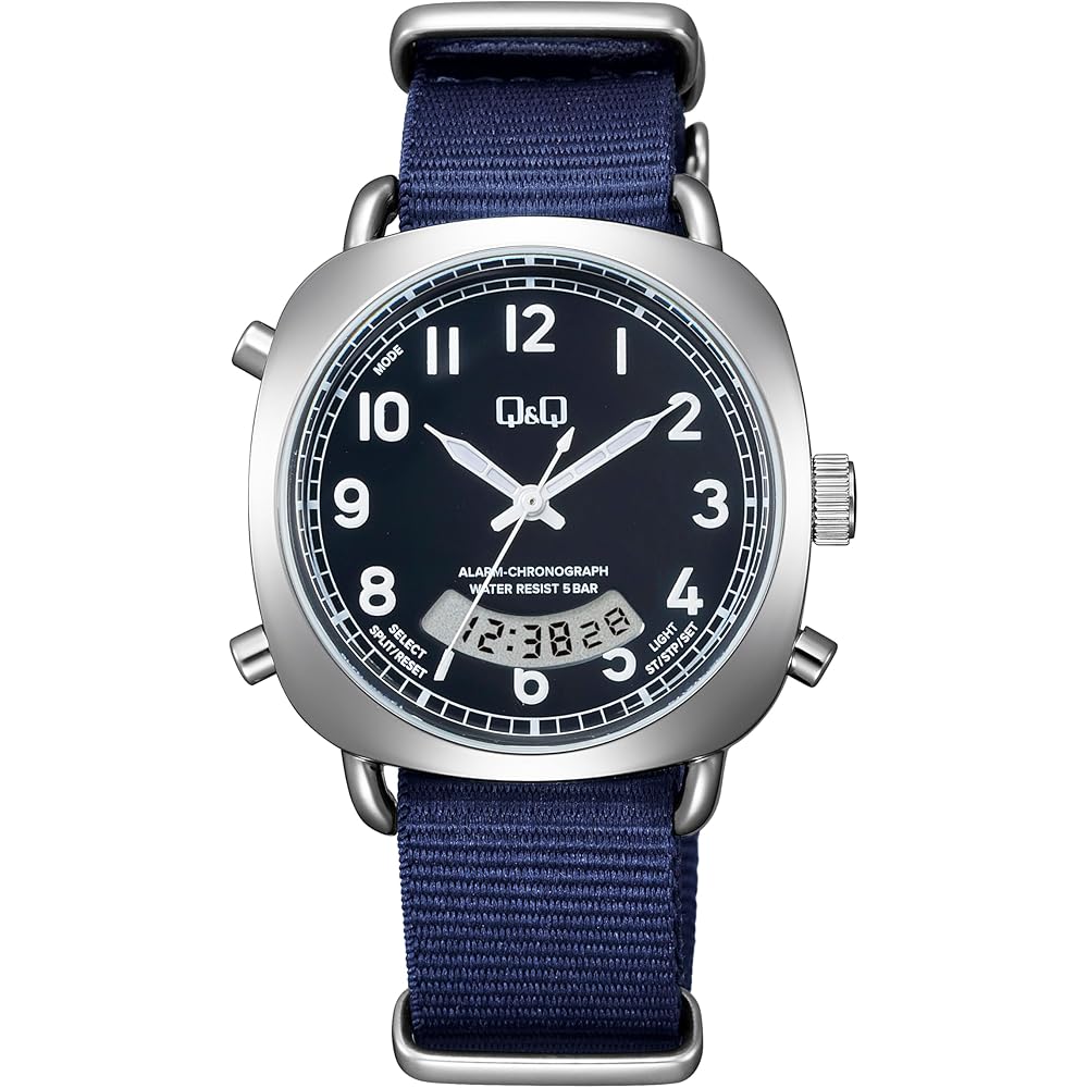 Citizen Q&Q Analog-Digital Watch 5 ATM Water Resistant A38A-002PK Blue