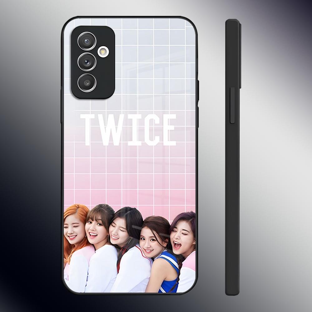 Kpop TWICE Phone Case for Samsung S24 Ultra S23 S22 S20 Fe S21 Plus A54 A34 A24 A53 A13 Note 20 Glass Back Cover