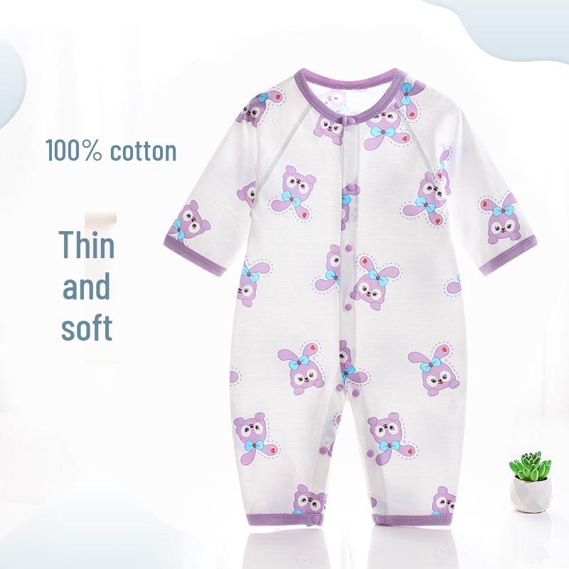 

Боди с длинным рукавом из чистого хлопка для новорожденных: Весенне-летний костюм для кондиционирования воздуха и пижама 90 cm